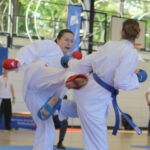 Alexandra im Halbfinalkampf der Kategorie Frauen 9.-4. Kyu