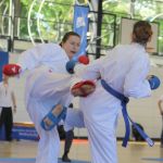 Alexandra im Halbfinalkampf der Kategorie Frauen 9.-4. Kyu